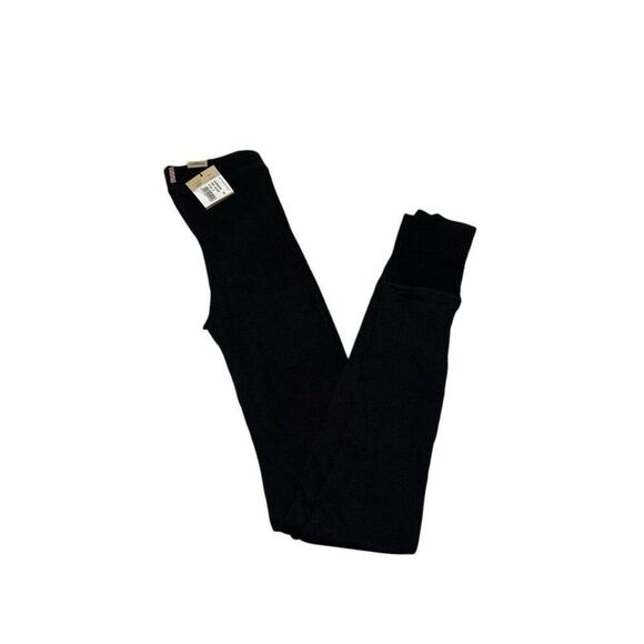 Burberry Black Wool Skinny Leg Leggings Pants Tartan Check Backside Top Womens M - Picture 1 of 5